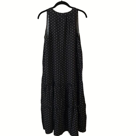 NEW The Nines by Hatch Maternity Dress Black Rayon Sleeveless Tiered Midi Size S - Picture 9 of 12